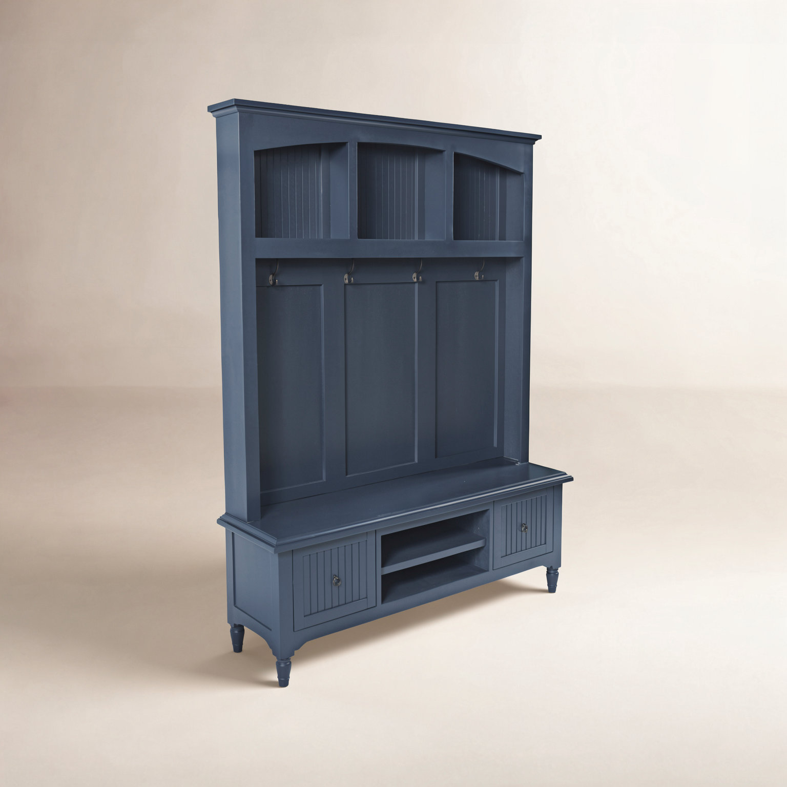 Pearce Hall Tree with Bench, Navy