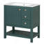 Meuble-lavabo de style transitionnel 30 po avec lavabo en céramique