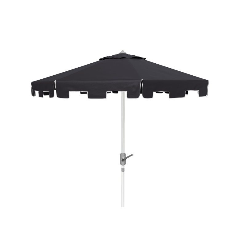 Parasol du marché Coramae, Chrome chrome, Noir, noir, noir, noir, 100,79 po L x 100,79 po po