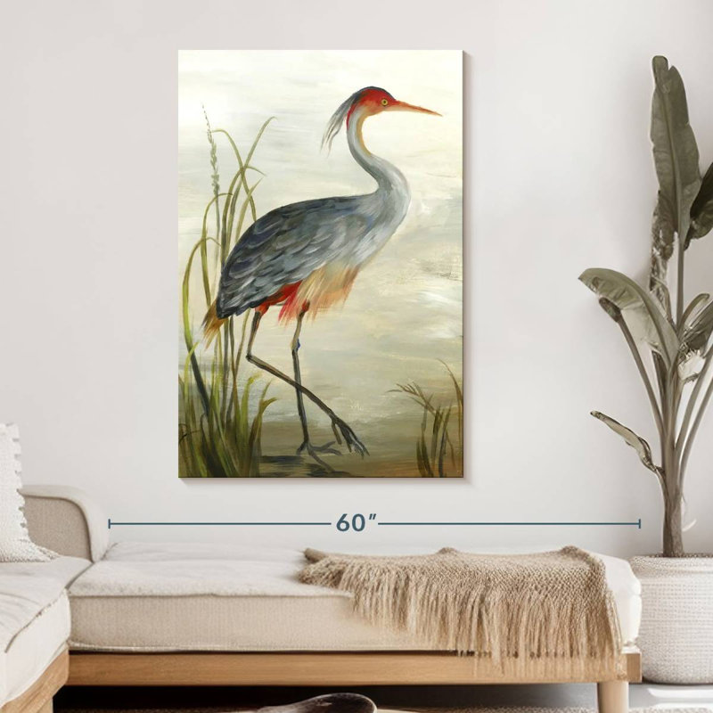 Grey Heron, reproduction sur toile, H 48 po x l 32 po x P 1,25 po
