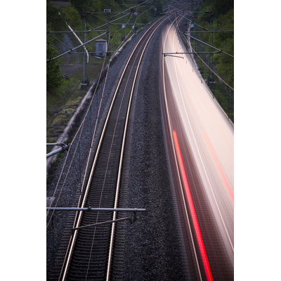 Motion Blur of High Speed Train on Railway Tracks by Archives