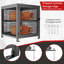 Cage de rangement horizontale pour bouteilles de propane, capacité de 4 bouteilles de gaz de 33 lb, 29,9 x 31,1 x 35 pouces avec tablettes, verrouillable et ventilée, armoire de sécurité robuste pour cuisines, garages et patios commerciaux