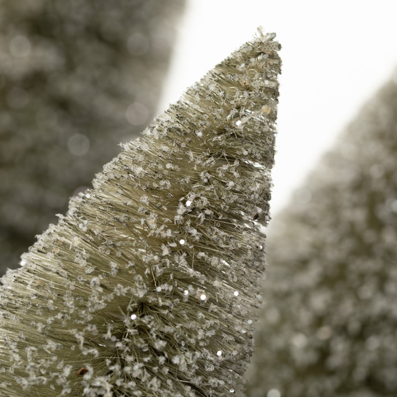 Bottle Brush Tree Set, Christmas Décor, Gray