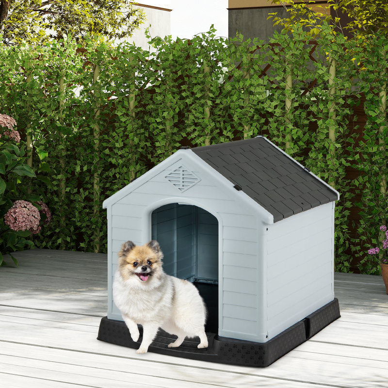 Abri imperméable intérieur / extérieur Dog House, H 28 po x l 25,5 po x P 27,5 po, Gris te bleu