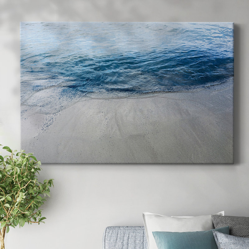 Toile tendue avec galerie Aegean Blue Water, H 32 po x l 48 po