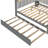 Full Size Daybed with Trundle, Storage Shelves, Charging Station, LED Lights, Desk and Upholstered Headboard & Backrest-966491910