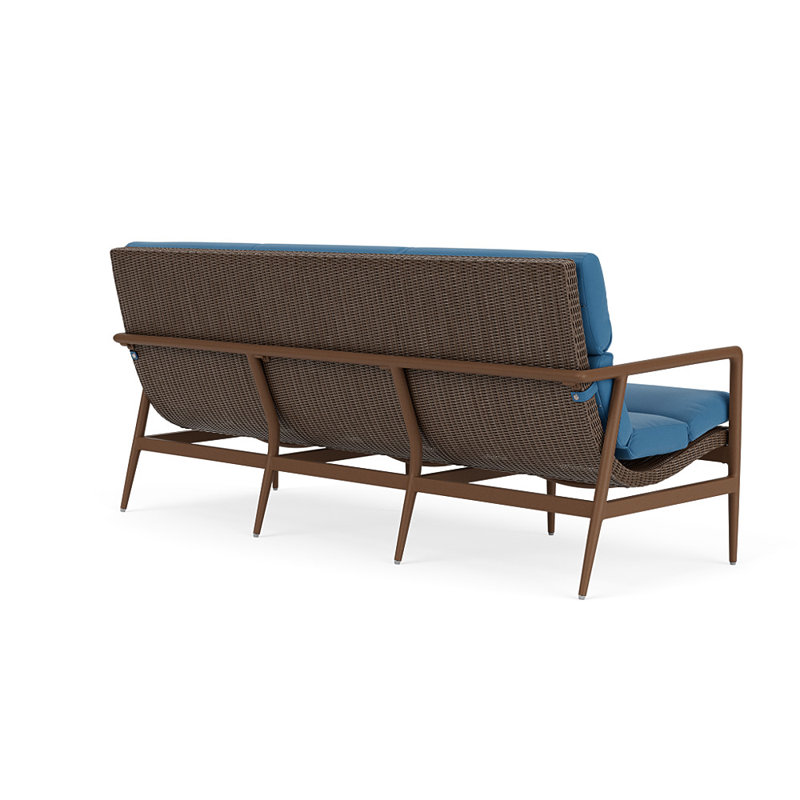 Cascade Outdoor 3 - Seat Patio Sofa, Bamboo Bay Sky, Bark