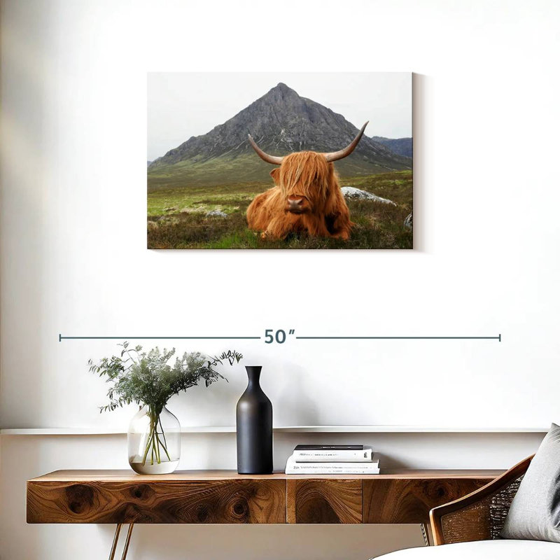 Vache sereine Brampt Highland, H 20 po x l 30 po
