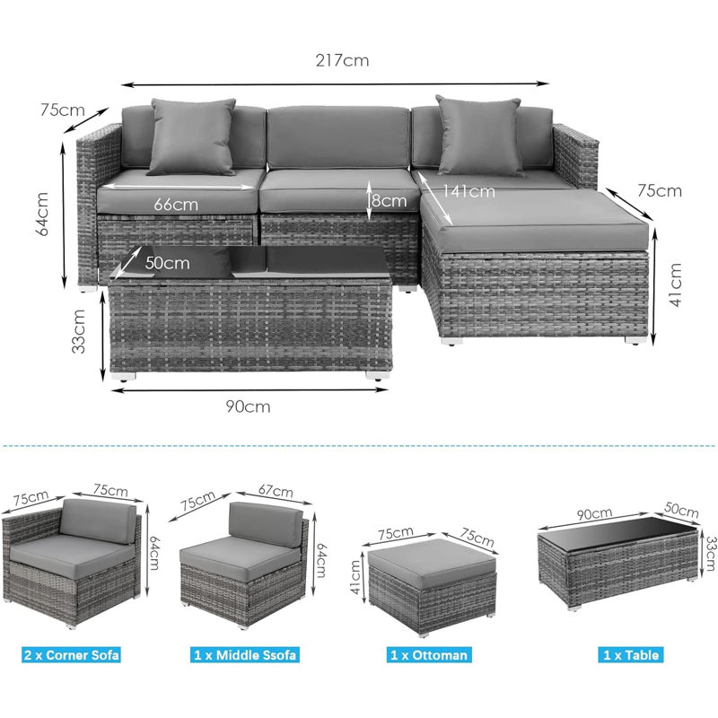 Odawa 4 - Person Seating Group with Cushions