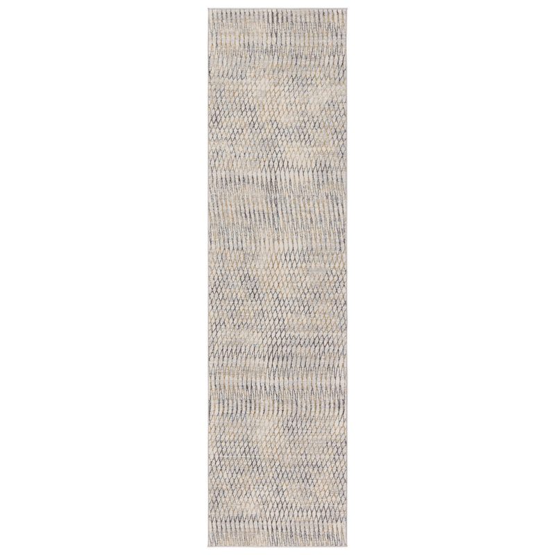 Tapis ivoire / gris Maranto, Tapis de couloir 2 pi 6 po x 10 pi