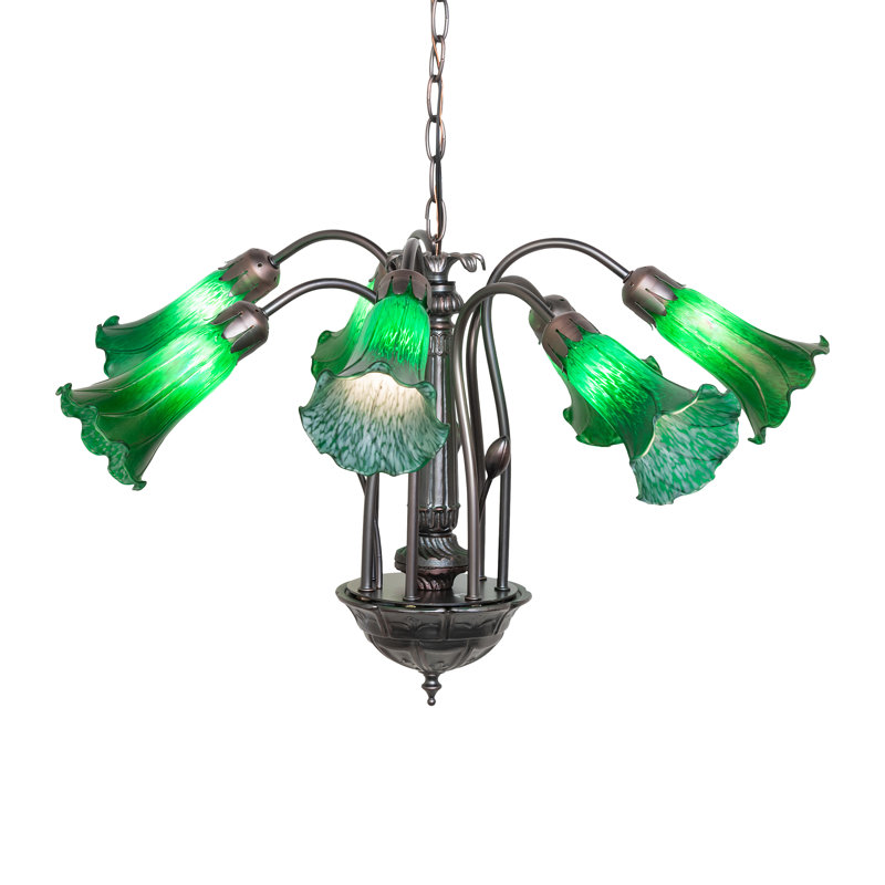 Hildigard 7 - Light Chandelier, Green
