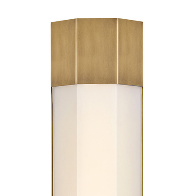 Facet Large Integrated LED Bath Vanity Wall Sconce, Gold