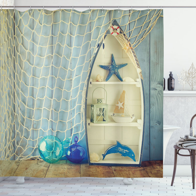 Ensemble de rideau de douche + crochets, H 70 po x l 69 po