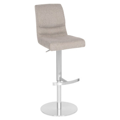 Swivel Upholstered Adjustable Height Counter Stool with Metal Frame