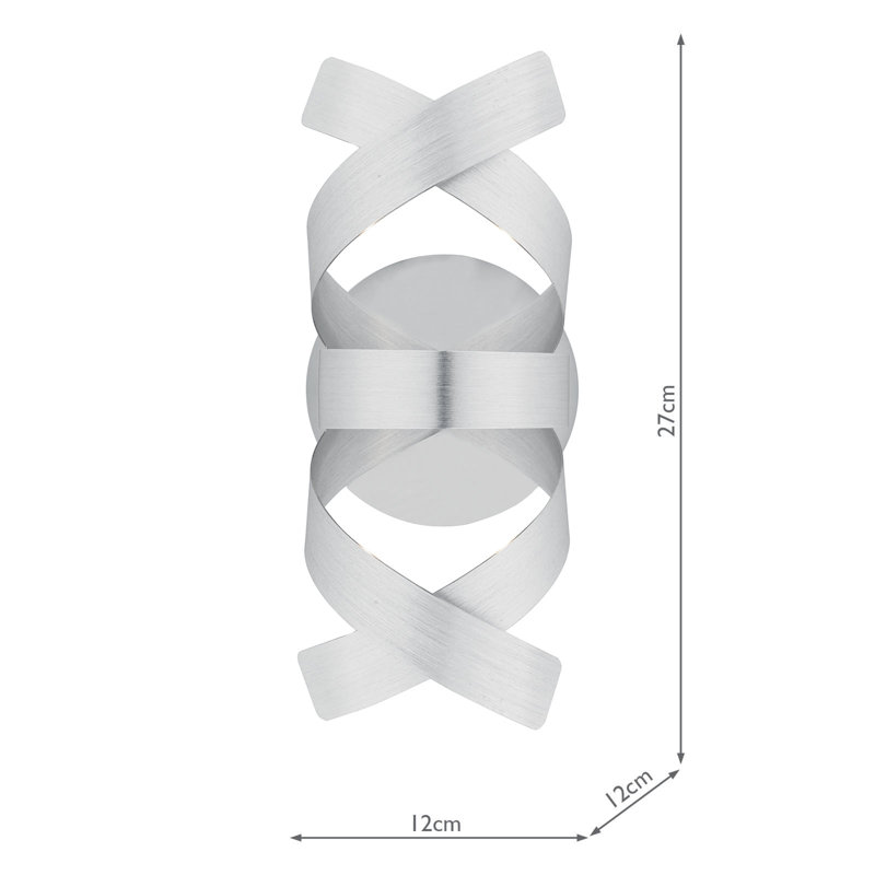 Mcelroy Flush Mounted Sconce, Brushed Aluminium