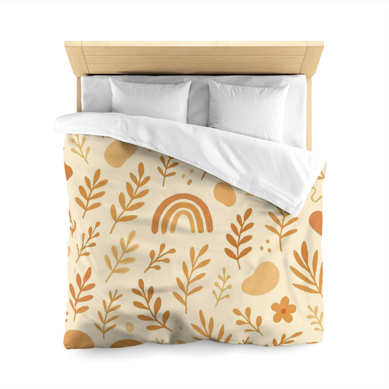 Duvet Covers Microfiber Duvet Cover, Queen Duvet Cover, White/Yellow