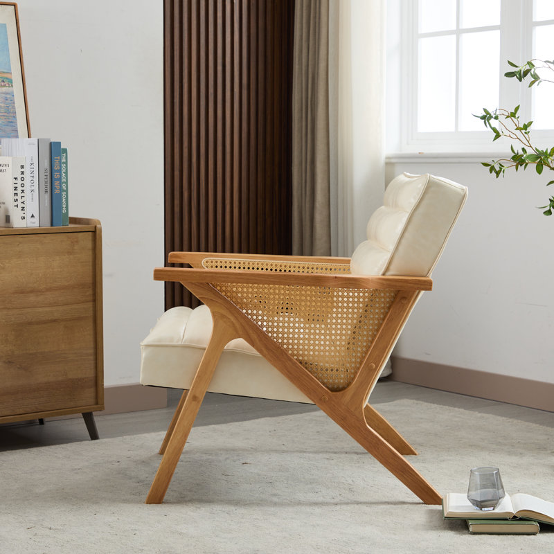 Briceyda Upholstered Armchair, Briceyda White Leather