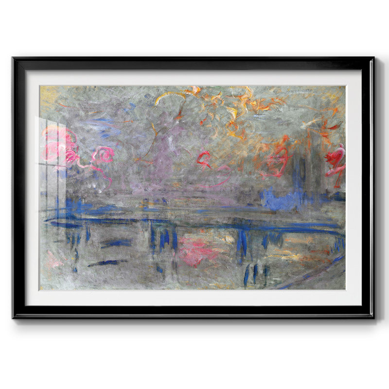 Monet, impression encadrée sur papier par Claude Monet, H 30 po x l 44 po x P 1,5 po, Noir