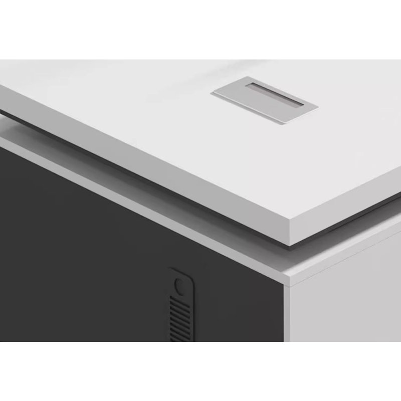 Minimalist Manager Desk, 29.53" H x 70.87" W x 62.9" D, Left Hand Return