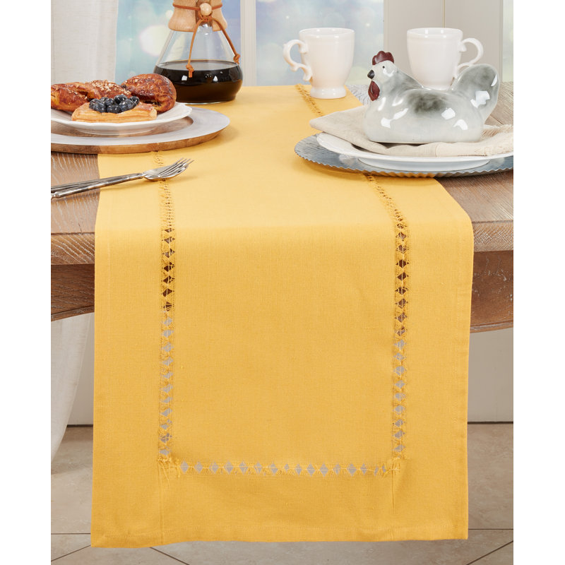 Garbo Rectangular Table Runner, Mustard