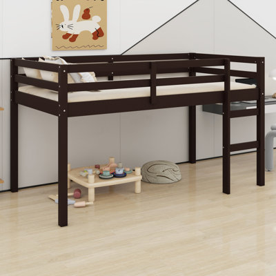Loft Bed With Ladder, Bed Platform Of Strengthened Slats