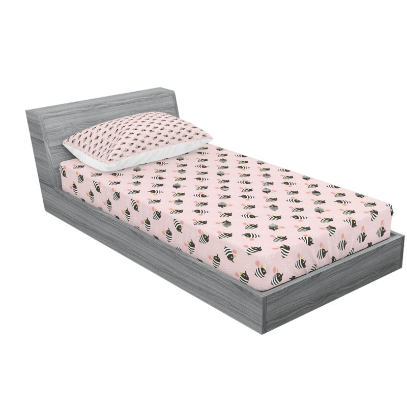 Microfiber Sheet Set, Queen Sheet Set with Fitted Sheet