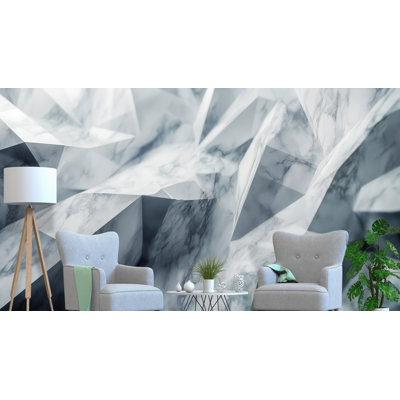 3D Abstract Waves Wallpaper Mural - Modern Minimalist Wall Art Design - Fluid Textured Wall Decor For Living Room, Office, Bedroom