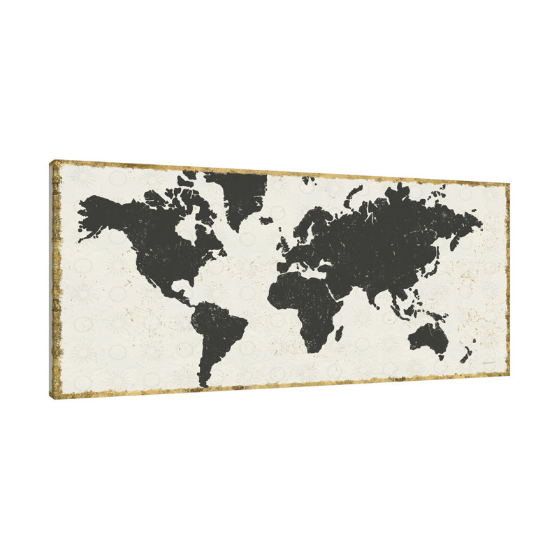 "Kami Map No Patterns", toile tendue par Kathrine Lovell, H 12 po x l 24 po x P 1,5 po