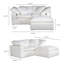 Canapé modulaire en tissu performance 3 pièces Armand-701529731