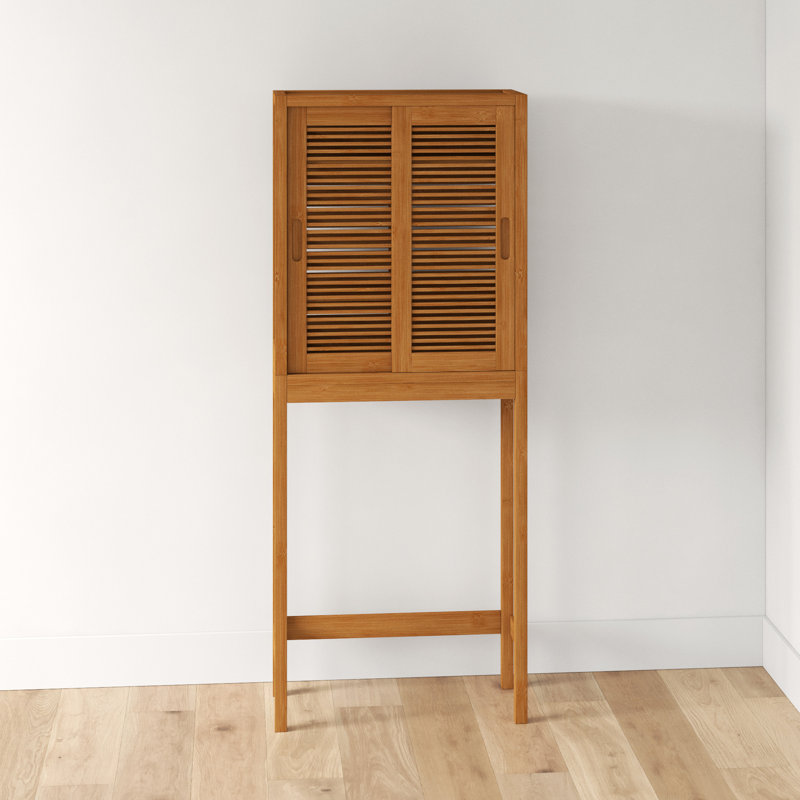 Rangement au-dessus de la toilette en bois de bambou massif Ayden