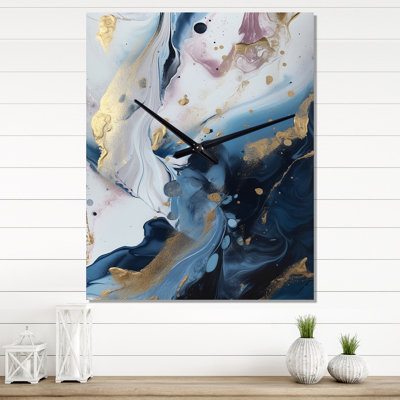 Jaithan - Horloge murale abstraite en marbre