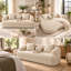 Upholstered 70.07 " Chenille Sleeper Sofa-1852484616