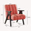 Chaise à structure en bois avec décor contemporain corail douillet et moelleux-642322400