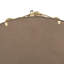 35,35 po Large miroir mural en métal avec embellissement de feuille d'or, accessoire de salon moderne, fer robuste et