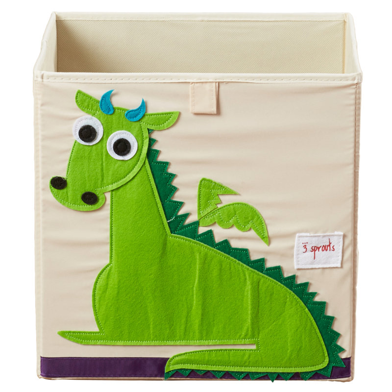 Storage Box 3 Sprouts - Toy Storage Cube for Baby and Kids - Dragon
