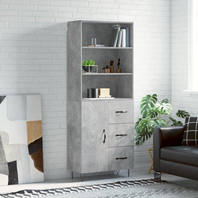 Highboard 69.5x34x180 cm Engineered Wood