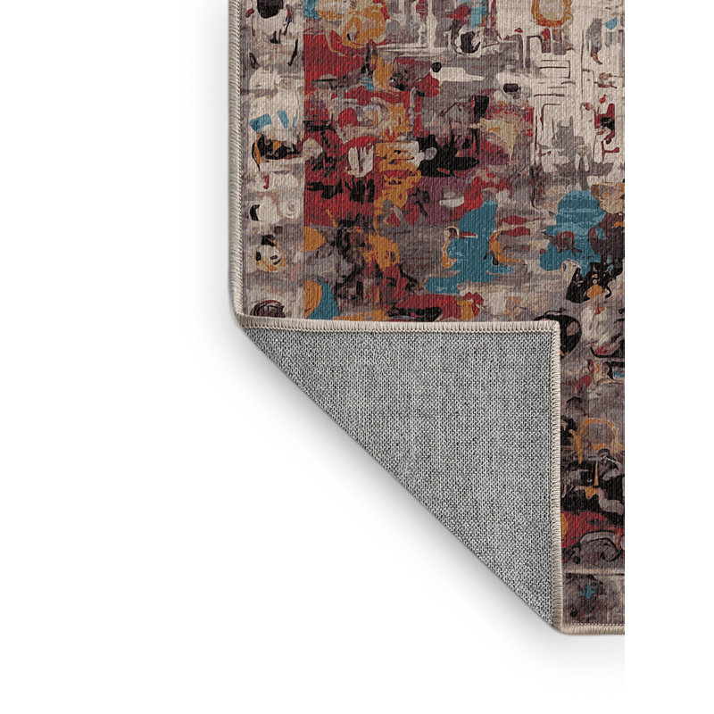 Tapis brun lavable à la machine, Rectangle 4 pi x 6 pi
