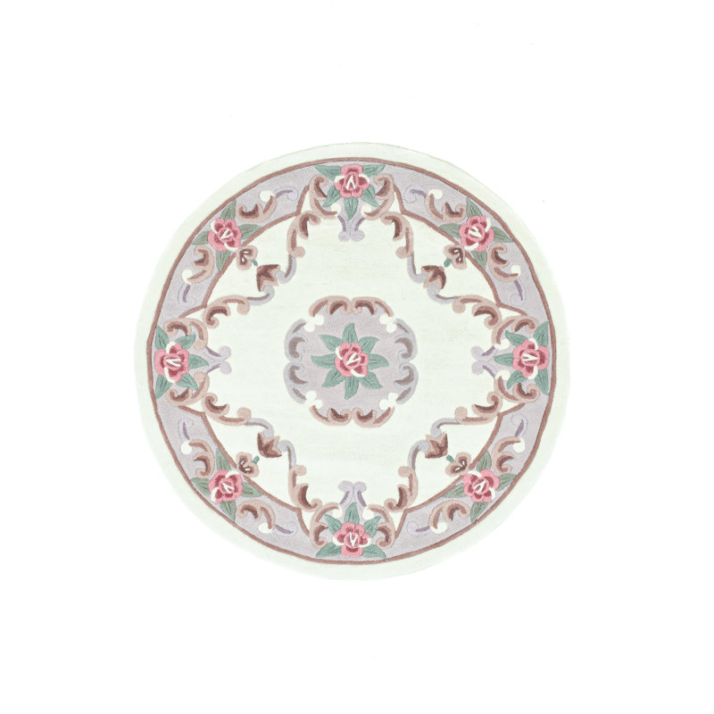Costilla Floral Hand Woven Area Rug, Round 190cm