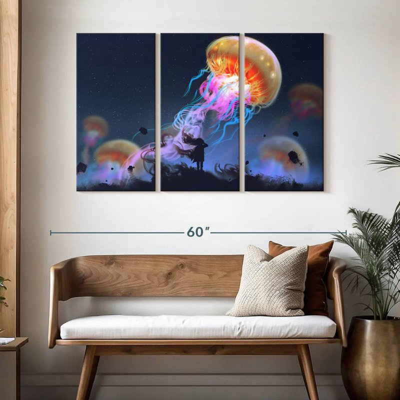 Brampt Jellyfish Fantasy, 32" H x 50" W
