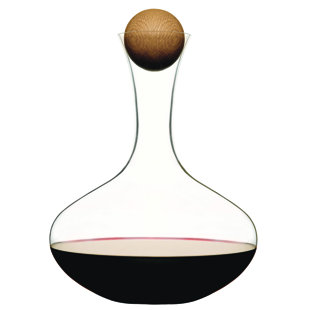 Oval Oak 67oz. Glass Beverage Dispenser