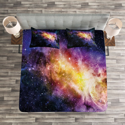 Galaxy Bedspread Set with Shams