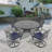 5-Piece All-Weather Cast Aluminum Dining Set, Include 4 Swivel Chairs And 47.24" Round Table With Black Frame-1384428262