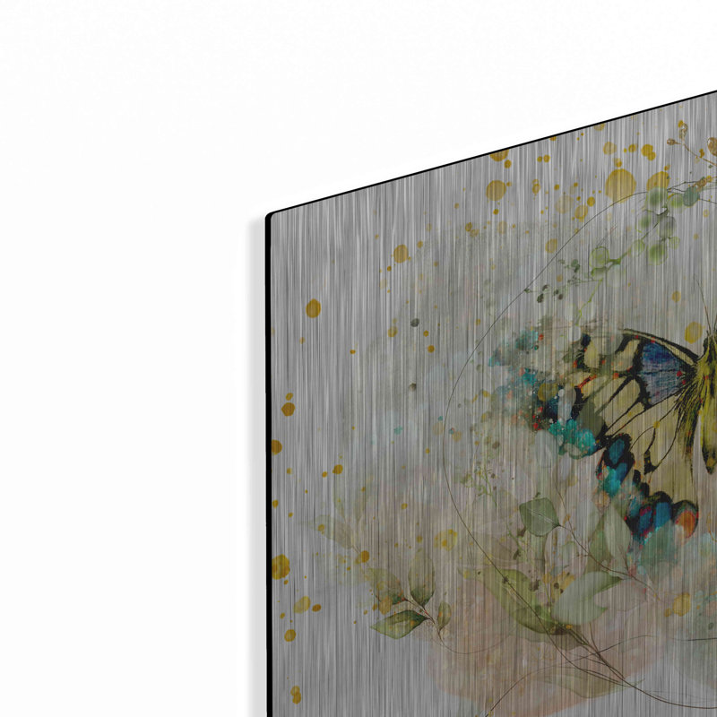 «August Wings» par August Grove® par Roozbeh Bahramali, art mural en métal, H 12 po x l 16 po