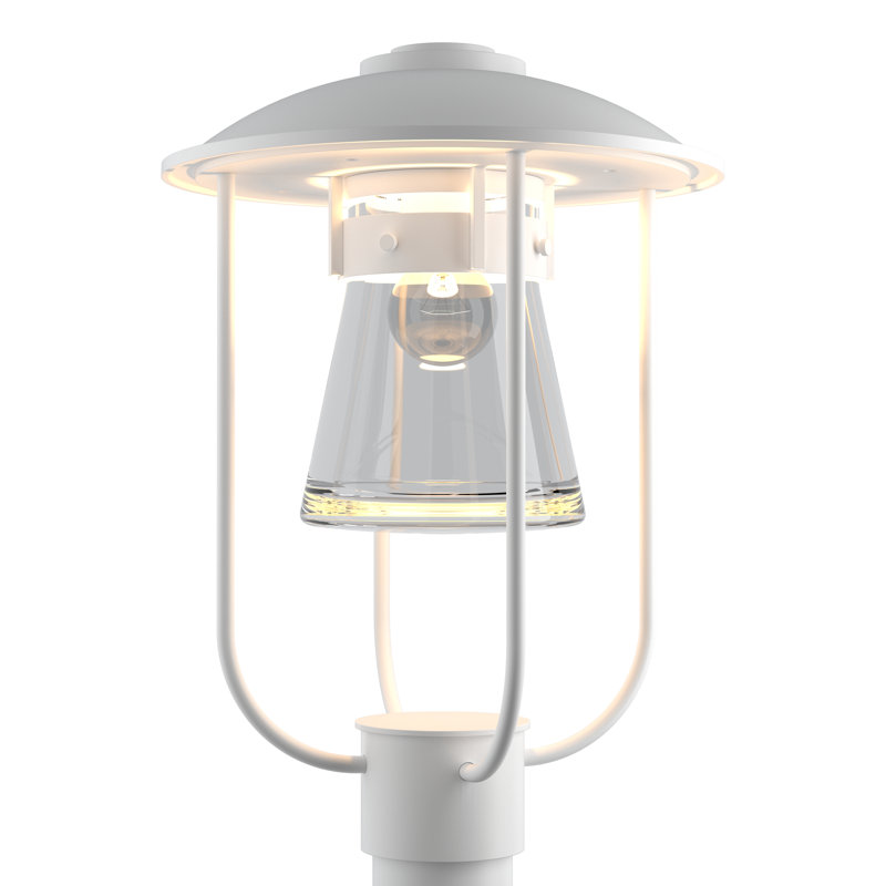 Tête de lanterne d'extérieur 1 lumière Erlenmeyer, Blanc côtier