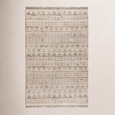 Camille Natural Hand-Woven Geometric Jute Rug
