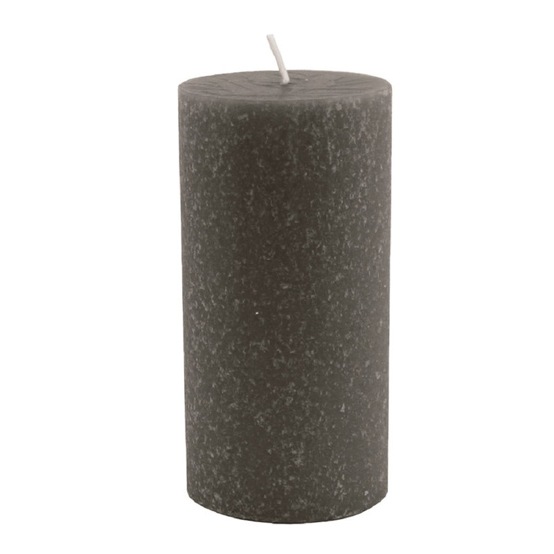 Timberline Unscented Pillar Candle, 6" H x 3" W x 3" D, Stone