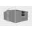 New Outdoor Storage Shed Has Two Functions: Metal Shed And Firewood Shed 13 Ft×11 Ft , More Suitable For Winter , Grey-123375737