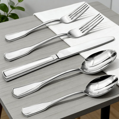 30-Piece Stainless Steel Flatware Set For 6, 18/10 Mirror Finish Silverware Set For Home Or Restaurant, Dishwasher Safe Cutlery Set With Dinner Forks, Knives, Spoons, And Teaspoons