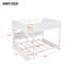 Lit superposé grand sur grand avec armoires de rangement et ports USB-2018884238