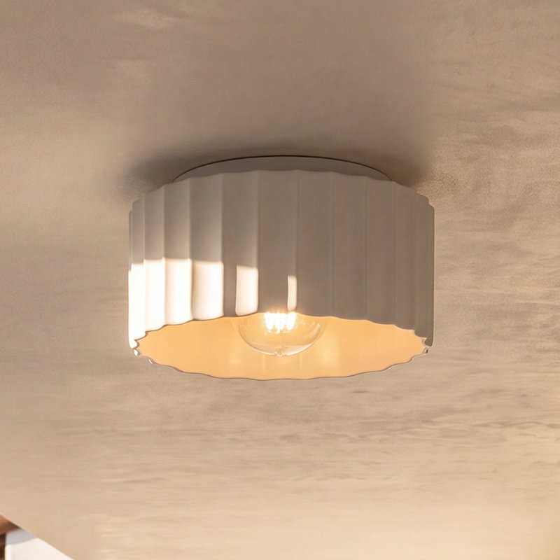 Colgate Outdoor Flush Mount, Gloss White, 5" H x 8" W x 8" D